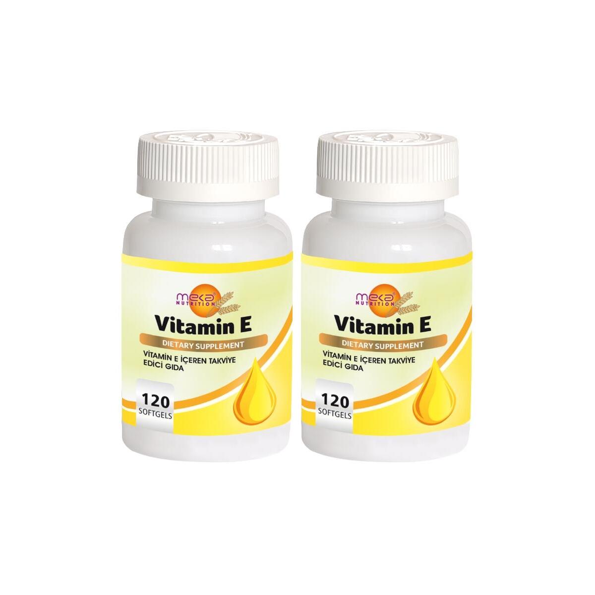 Meka Nutrition Vitamin E 267 Mg 2X120 Softgel E Vitamini 400 Iu