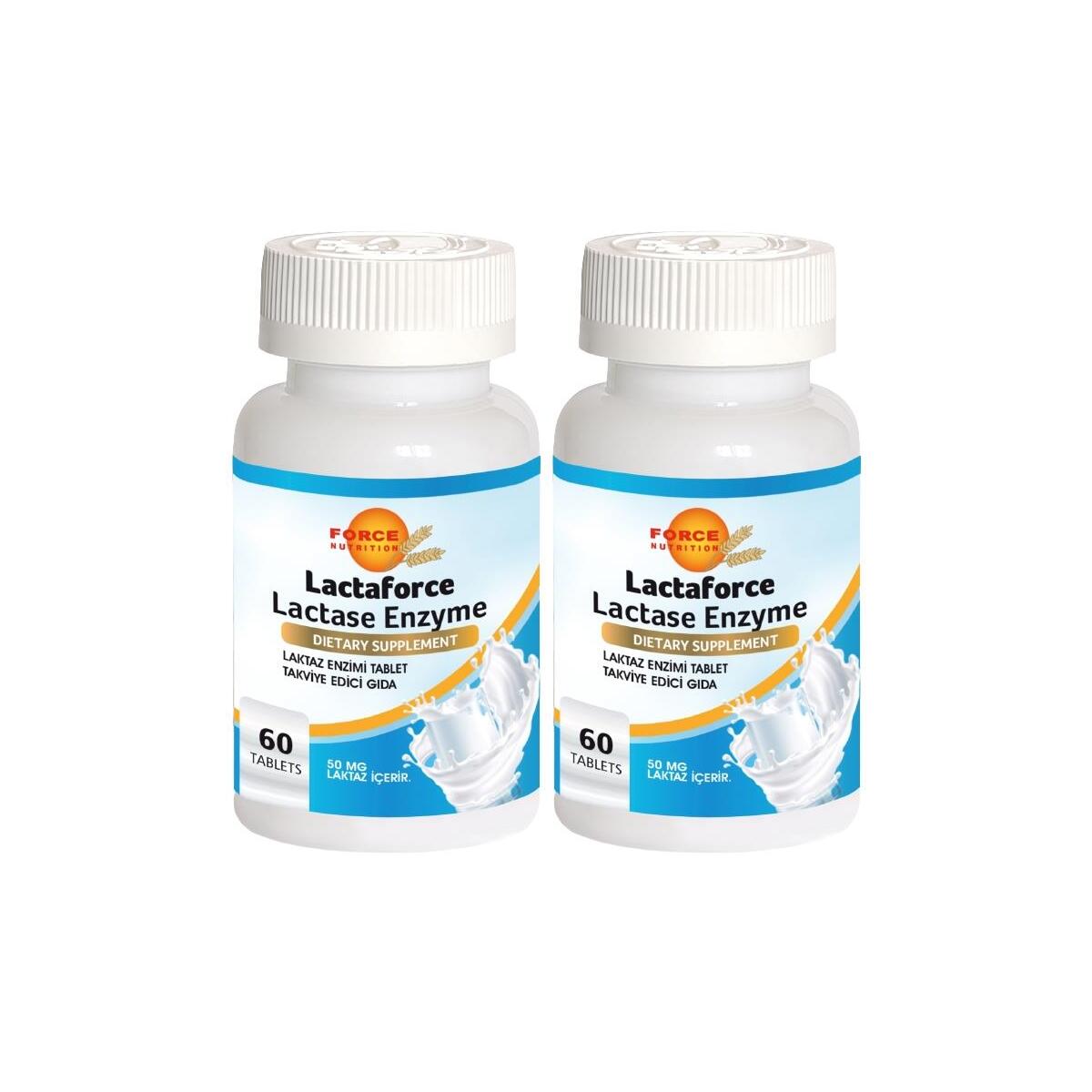 Force Nutrition Laktaz Enzimi Lactaforce 2X60 Tablet Lactase Enzyme
