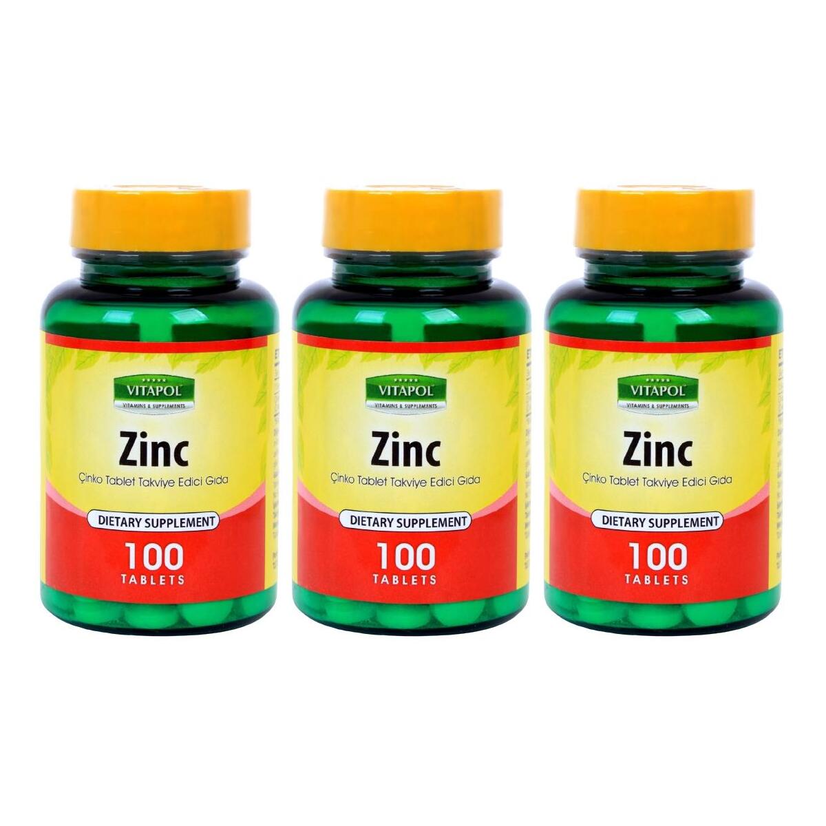 Vitapol Çinko Sülfat 15 Mg Zinc Sulfate 3X100 Tablet