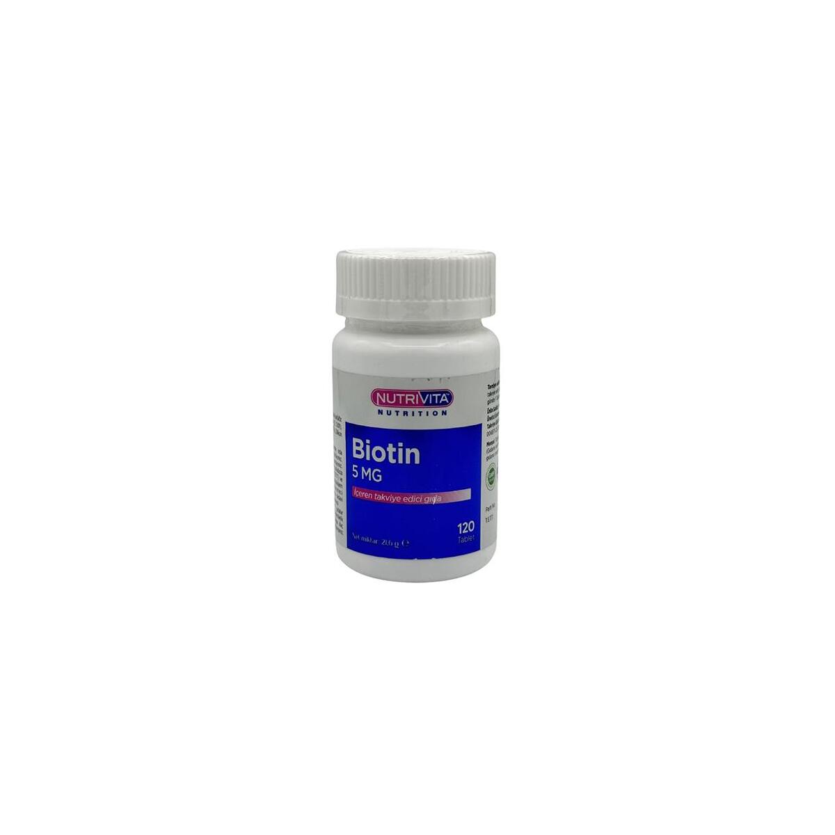 Nutrivita Nutrition Biotin 5 Mg 120 Tablet
