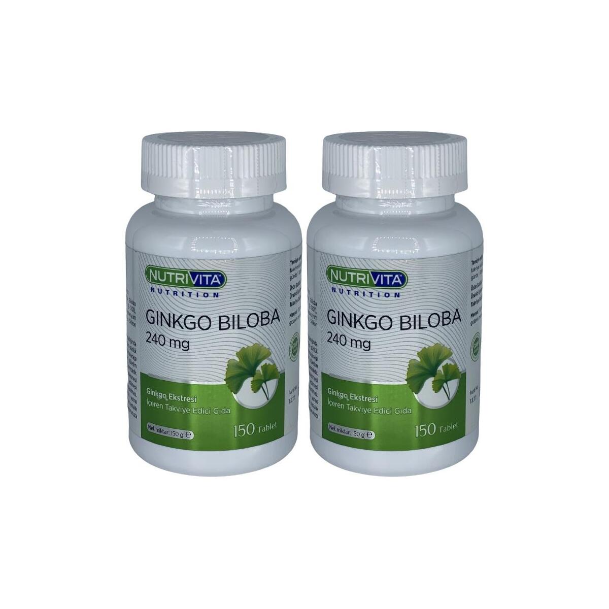 Nutrivita Nutrition Ginkgo Biloba 240 Mg 2X150 Tablet