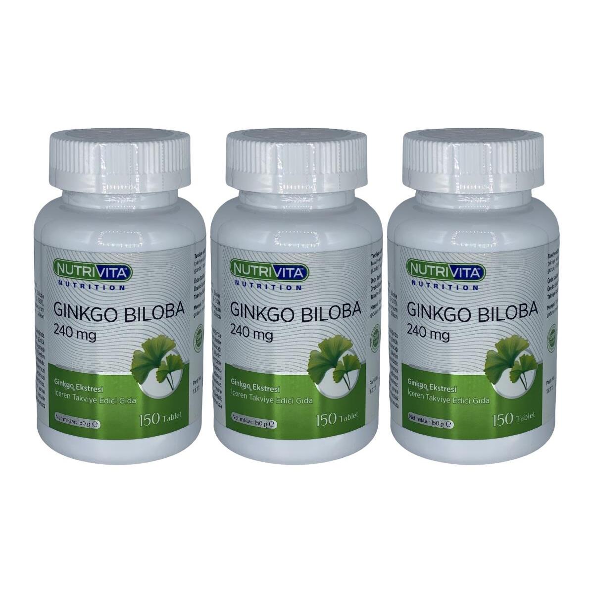 Nutrivita Nutrition Ginkgo Biloba 240 Mg 3X150 Tablet