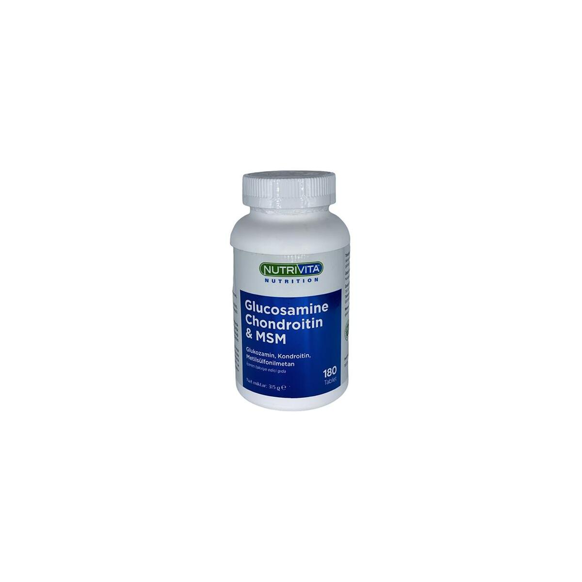 Nutrivita Nutrition Glucosamine Chondroitin Msm 180 Tablet Glukozamin Kondroitin