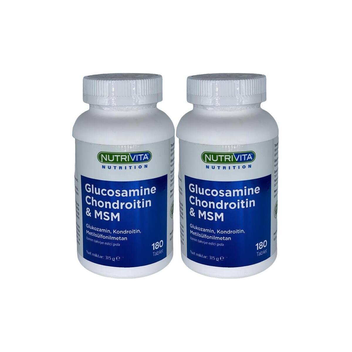 Nutrivita Nutrition Glucosamine Chondroitin Msm 2X180 Tablet Glukozamin Kondroitin