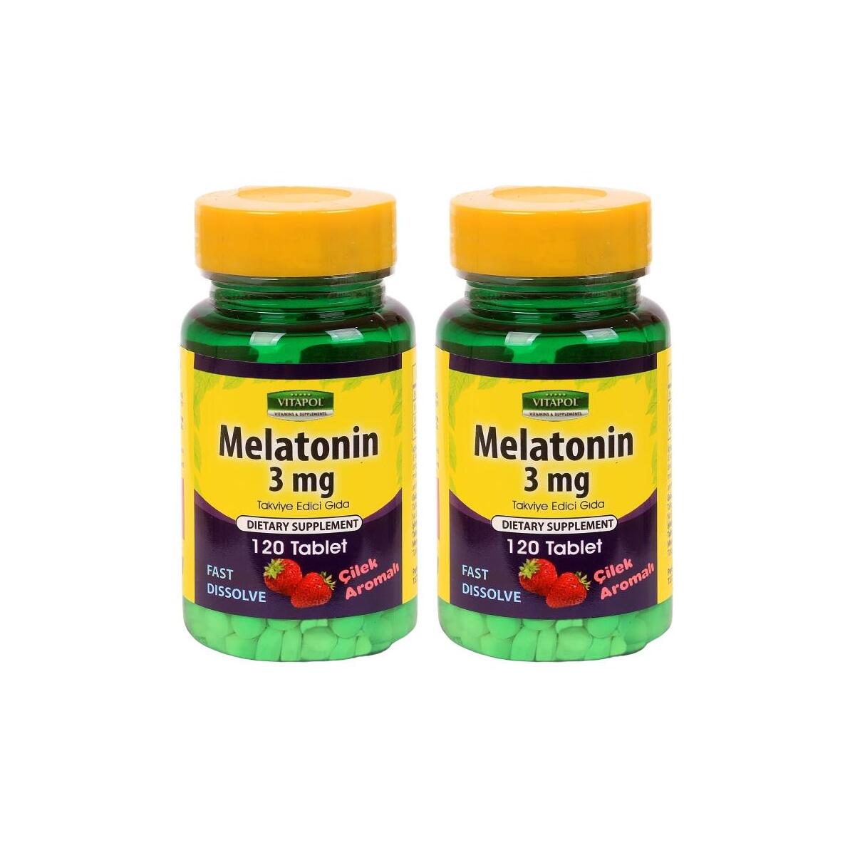Vitapol Melatonin 3 Mg 2X120 Tablet Çilek Aromalı