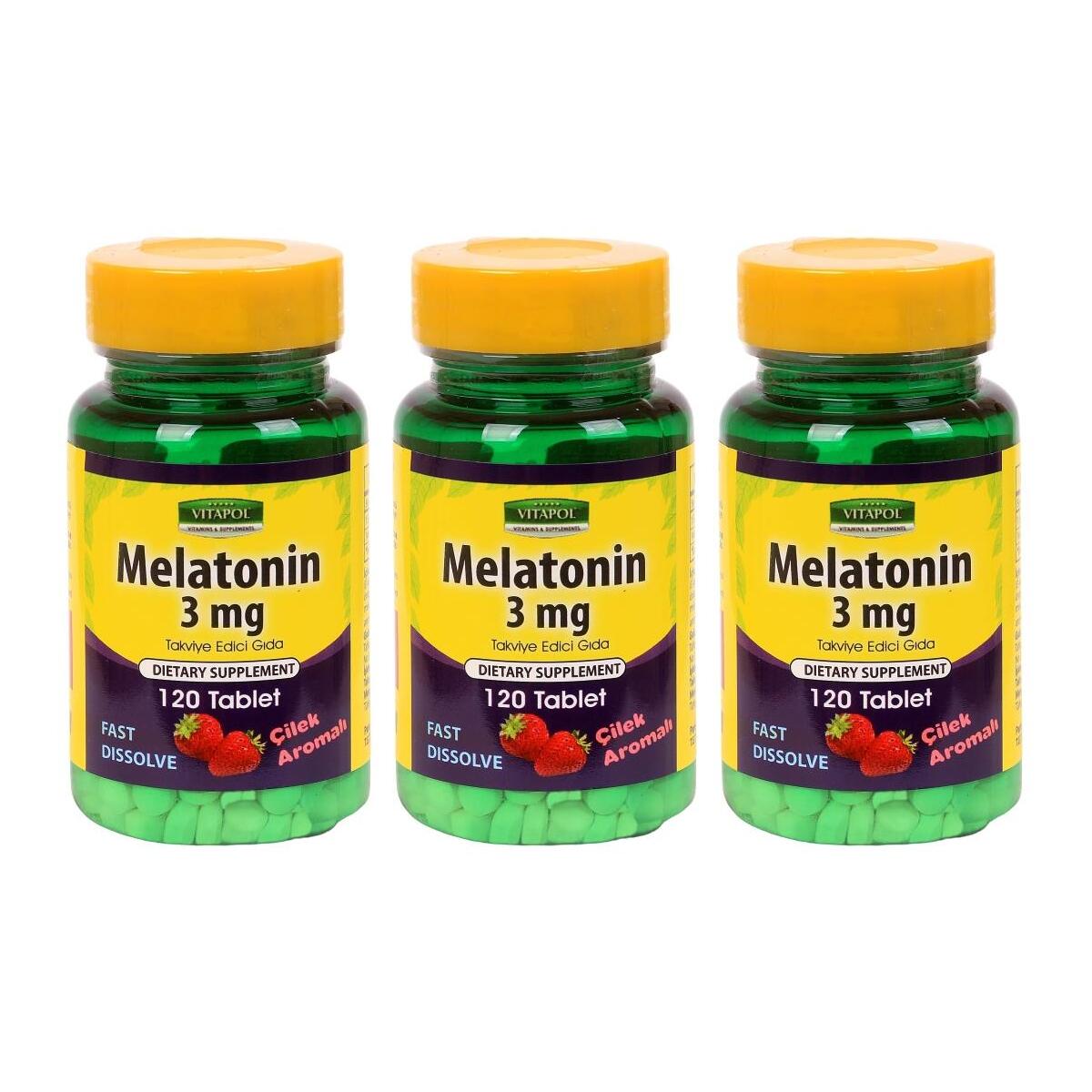 Vitapol Melatonin 3 Mg 3X120 Tablet Çilek Aromalı
