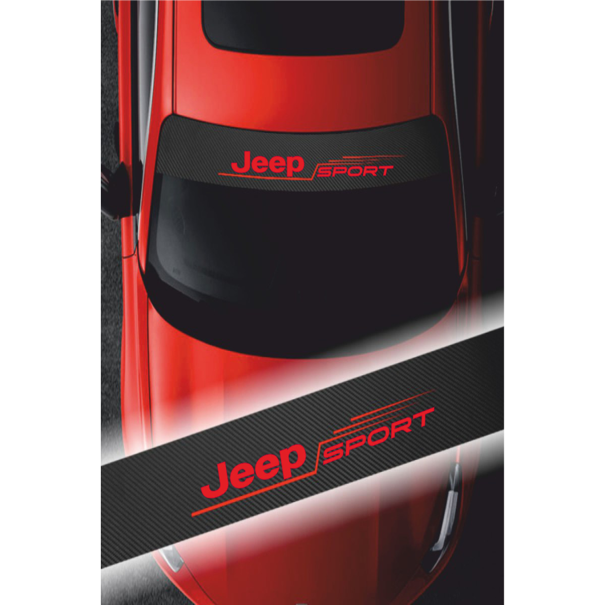Jeep Compass İçin Uyumlu Aksesuar Oto Ön Cam Sticker