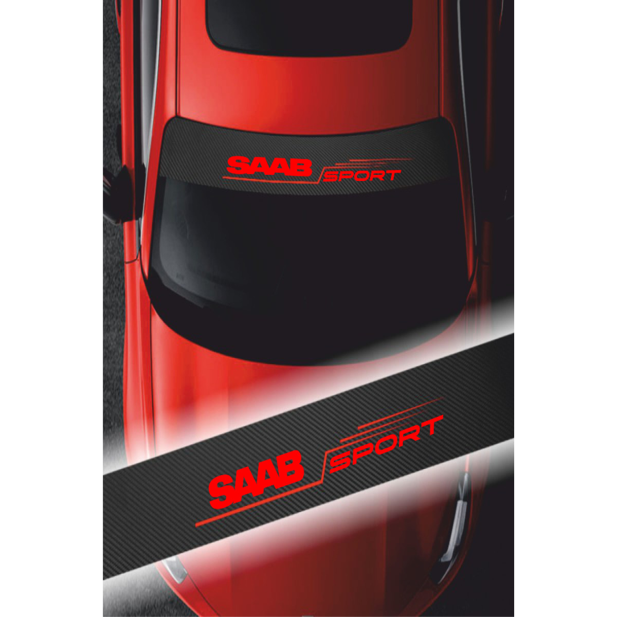 Saab 9-3 İçin Uyumlu Aksesuar Oto Ön Cam Sticker