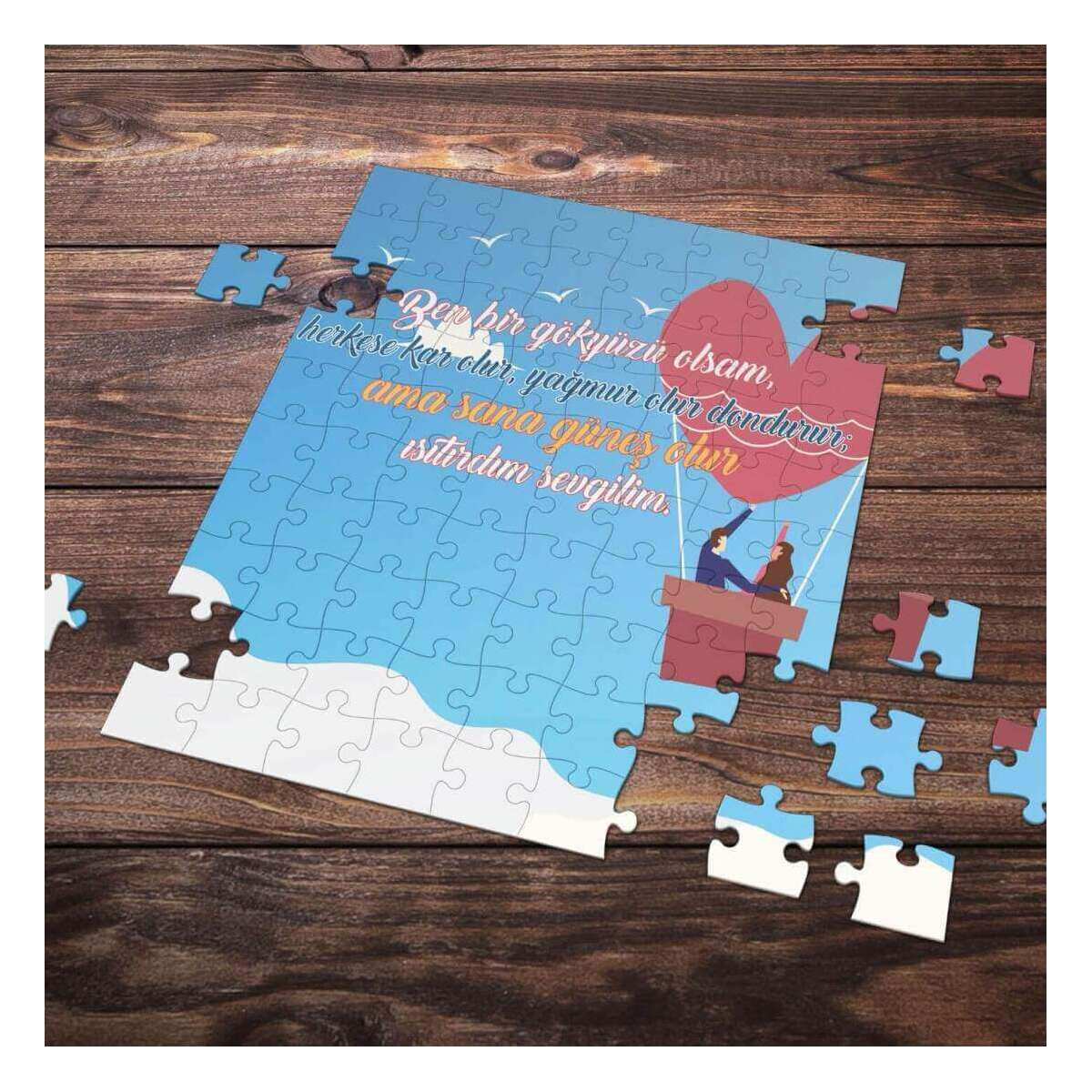 99 Parça Romantik Tasarımlı Puzzle Yapboz No2