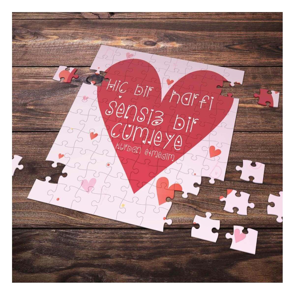 99 Parça Romantik Tasarımlı Puzzle Yapboz No4