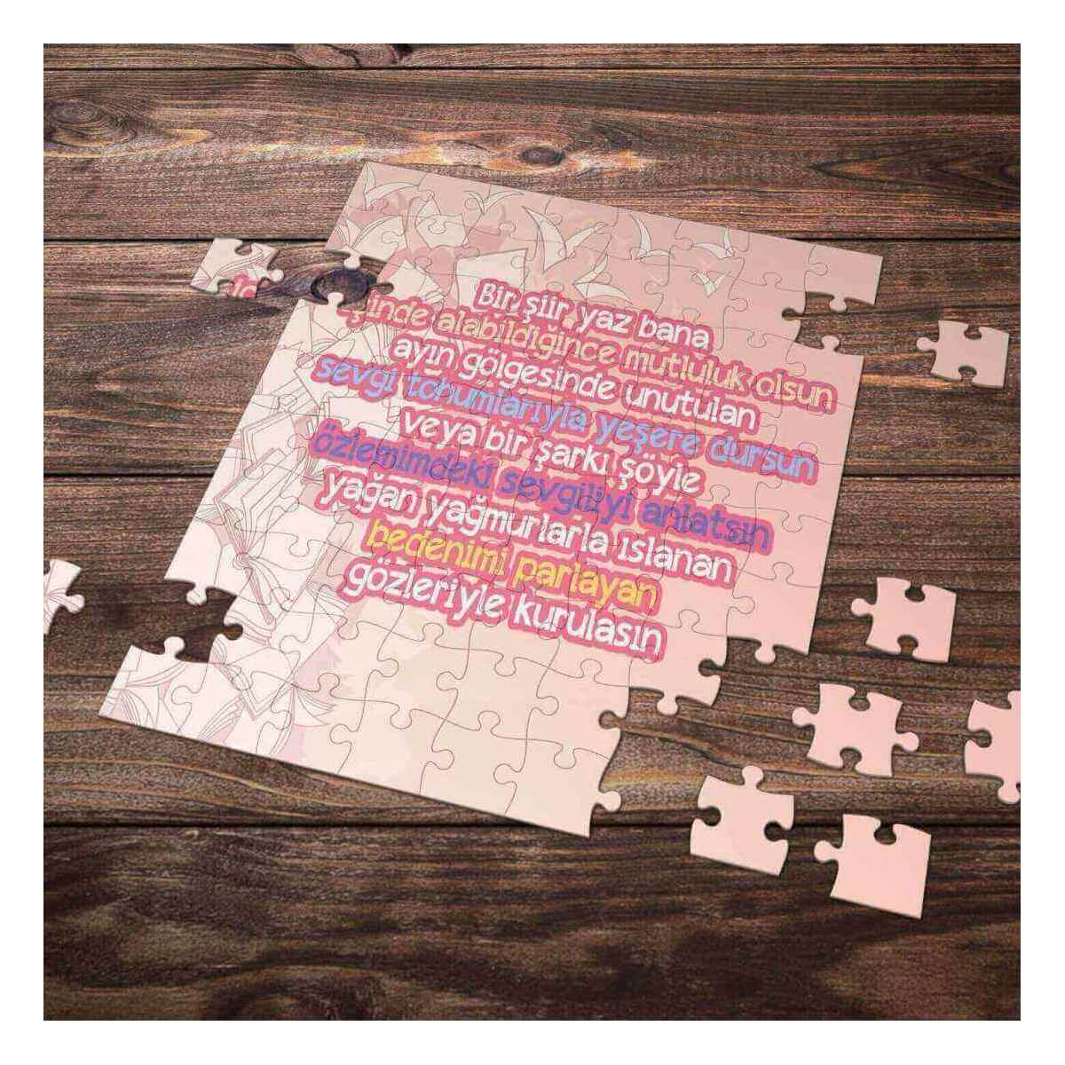 99 Parça Romantik Tasarımlı Puzzle Yapboz No6