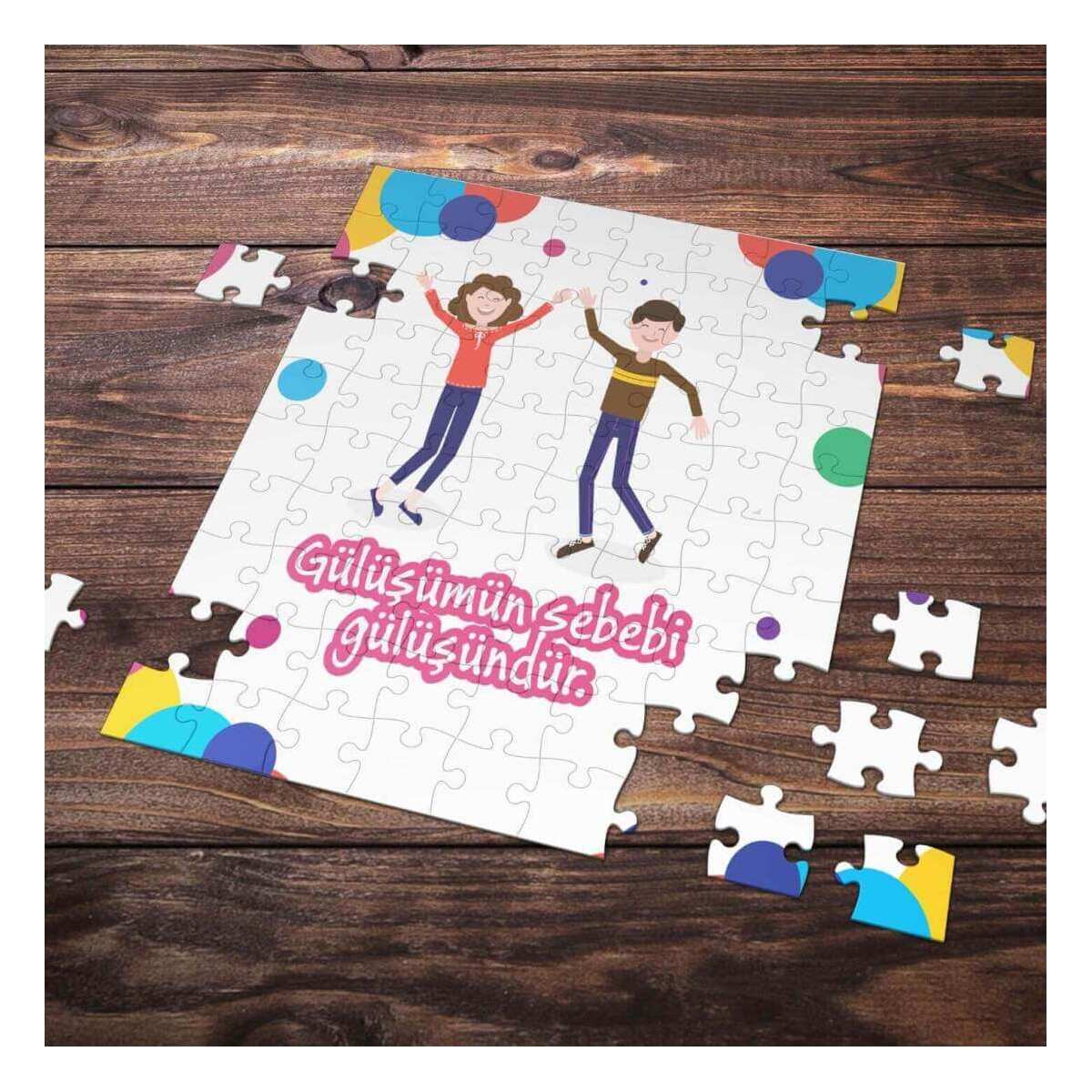 99 Parça Romantik Tasarımlı Puzzle Yapboz No17