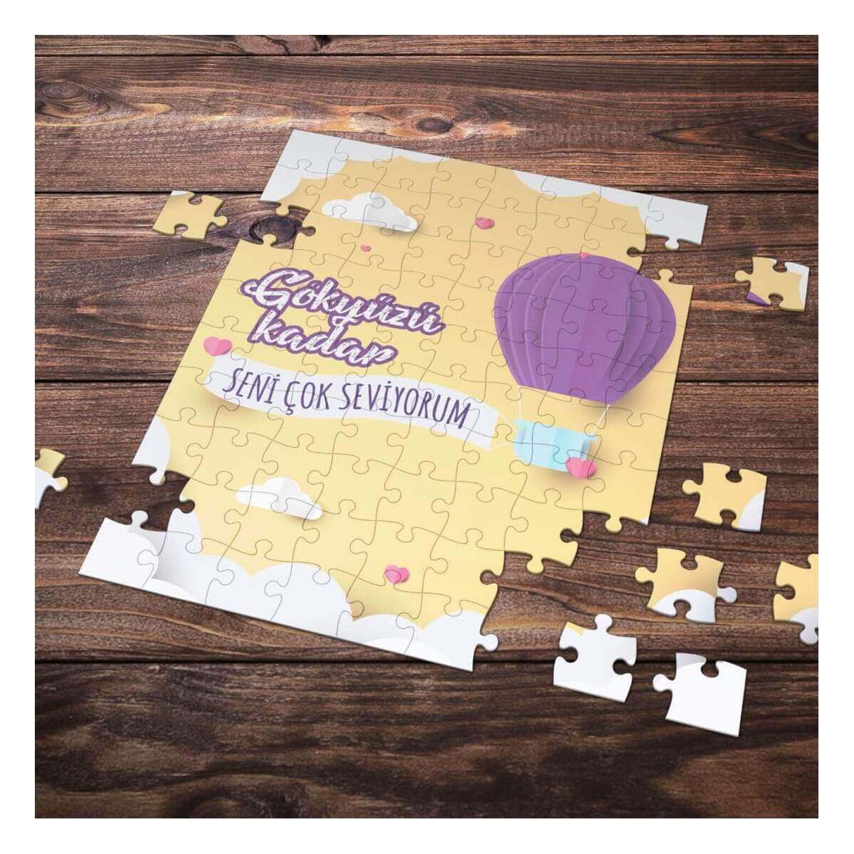 99 Parça Romantik Tasarımlı Puzzle Yapboz No19