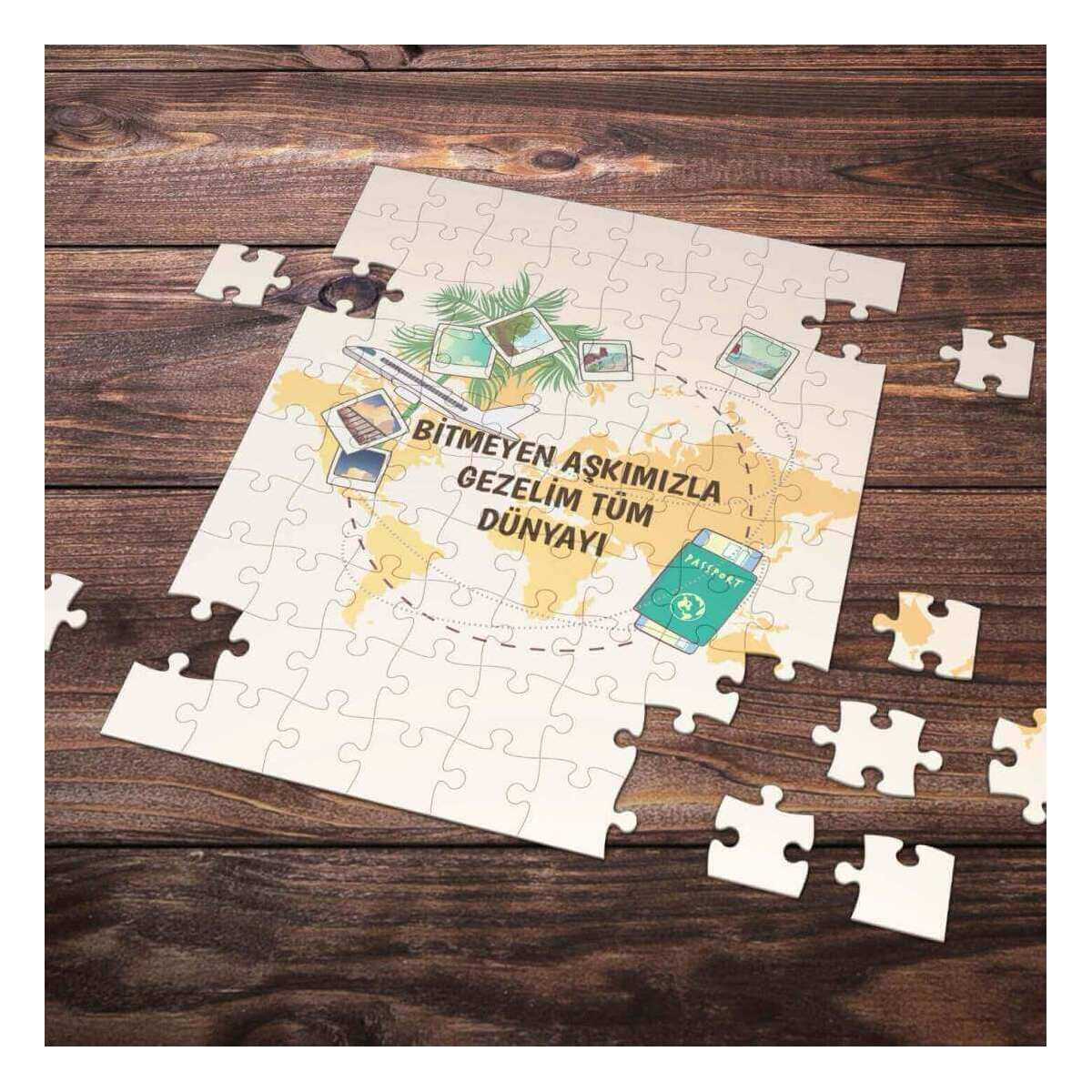 99 Parça Romantik Tasarımlı Puzzle Yapboz No28