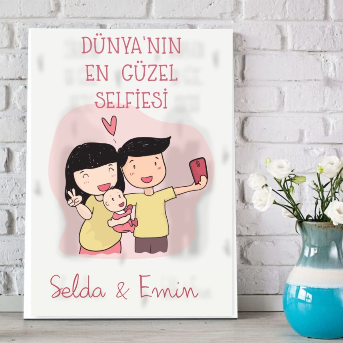 Kişiye Özel En Güzel Selfie Kanvas Tablo