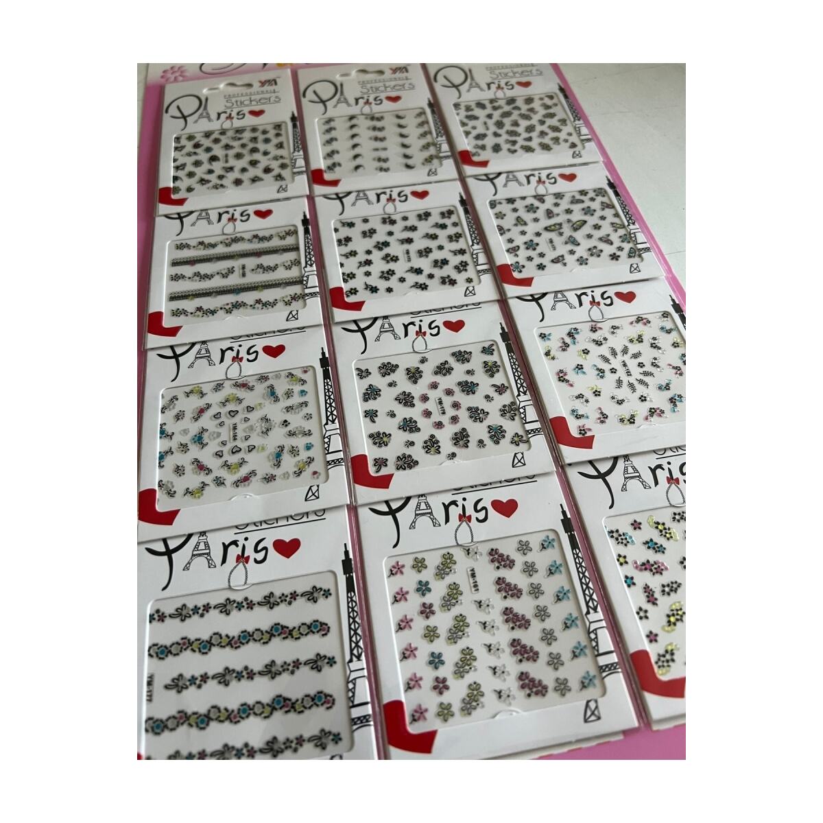 Nail Art Tırnak Süsü 12 Kartela Birden Mega Paket