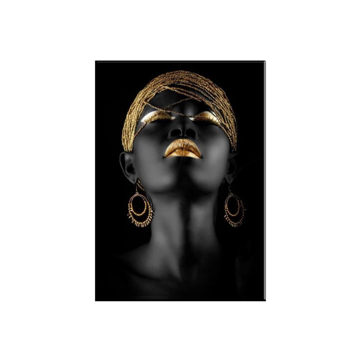 Tuval Üzerine Afrikalı Kadın Baskısı 35 X 50 Görsel Rengi