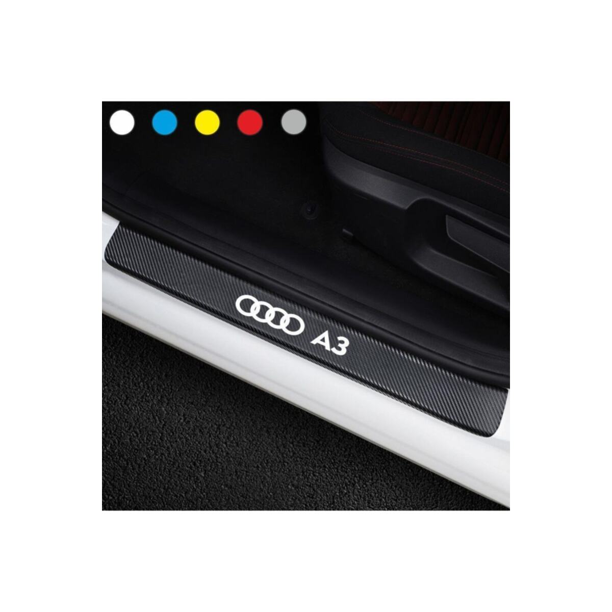 Audi A3 Uyumlu Oto Kapı Eşiği Sticker Karbon 4 Adet