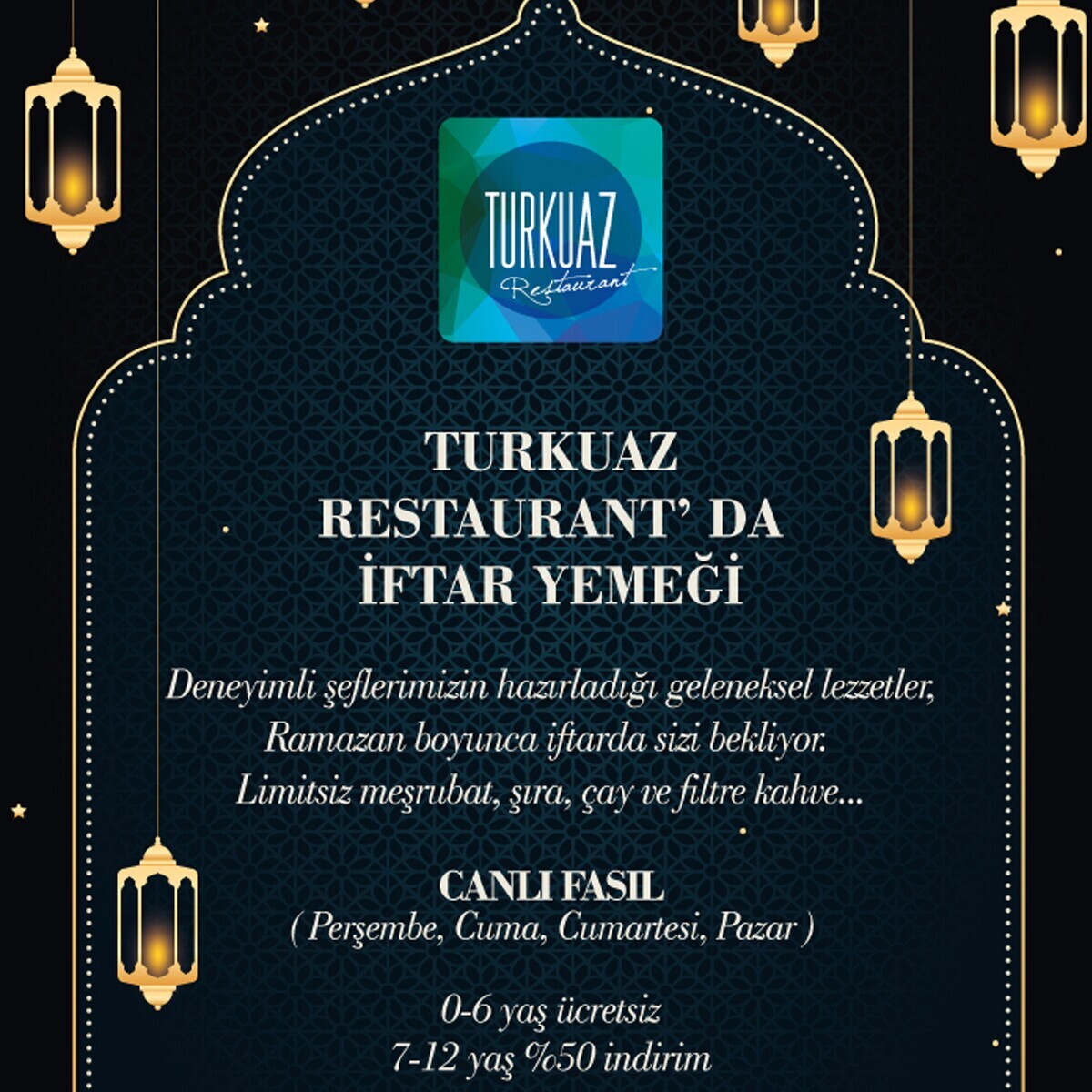 Kaya İstanbul Fair & Convention Hotel Turkuaz Restaurant'ta Canlı Fasıl Eşliğinde Set veya Açık Büfe İftar