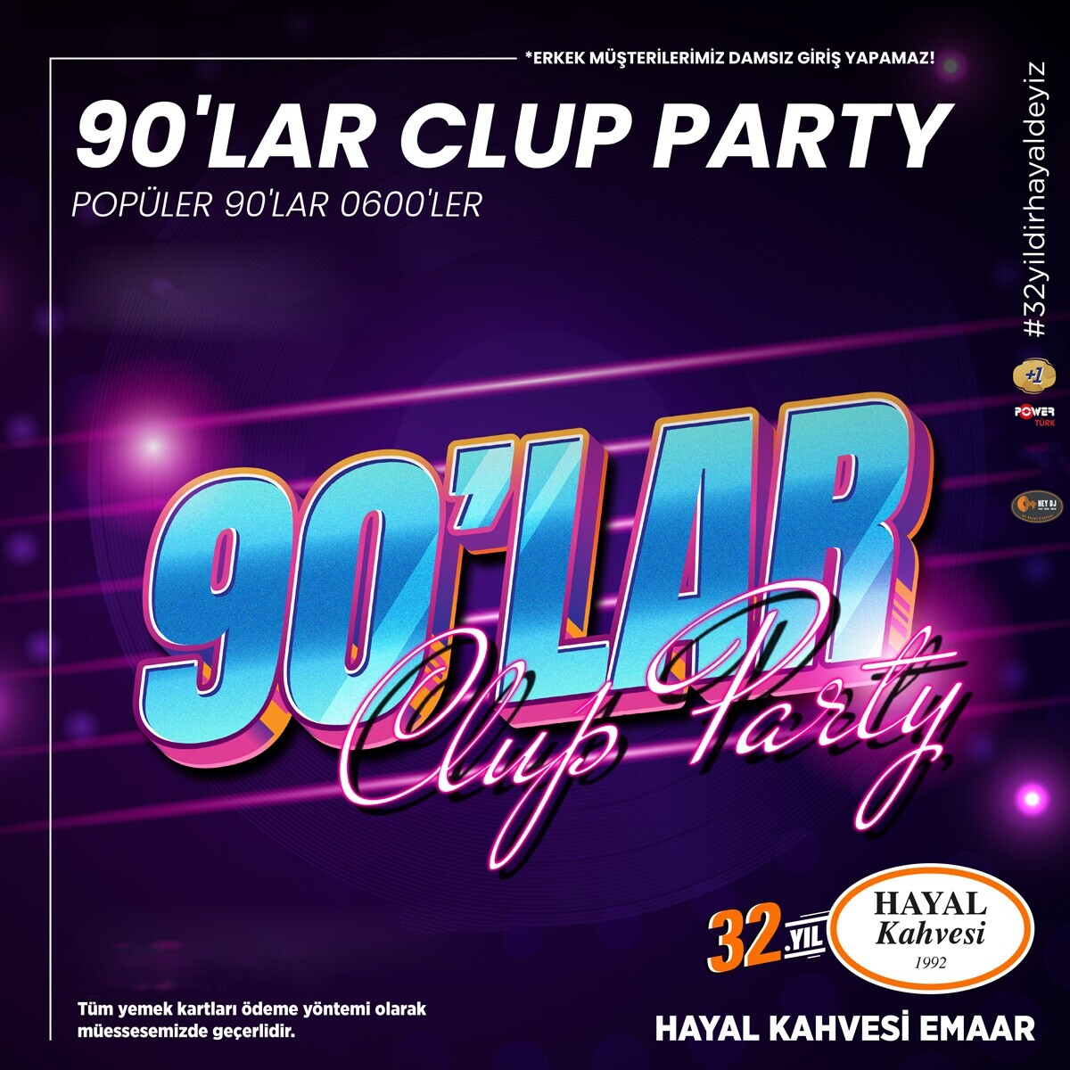 90'lar Clup Party Hayal Kahvesi Emaar Konser Bileti