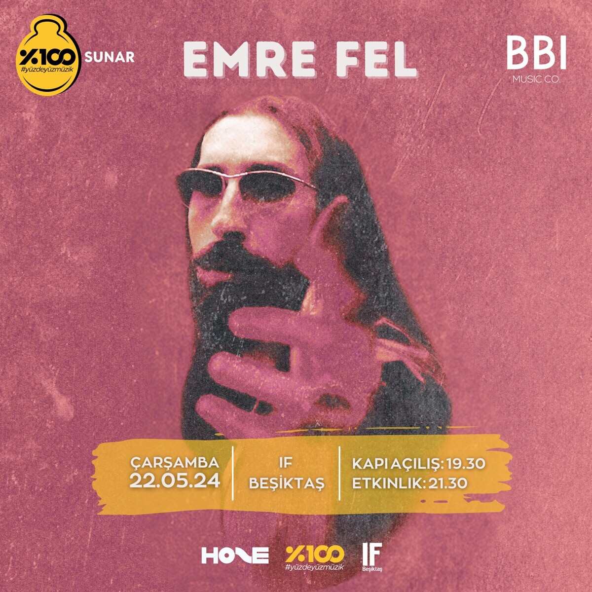 22 Mayıs Emre Fel IF Performance Hall Beşiktaş Konser Bileti