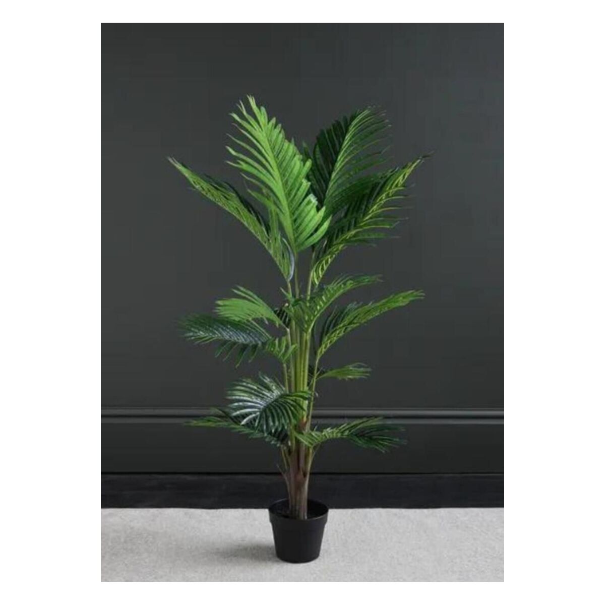 Yapay Ağaç Areka Ağacı Palmiye Ağacı Salon Bitkisi 140Cm Siyah Saksılı