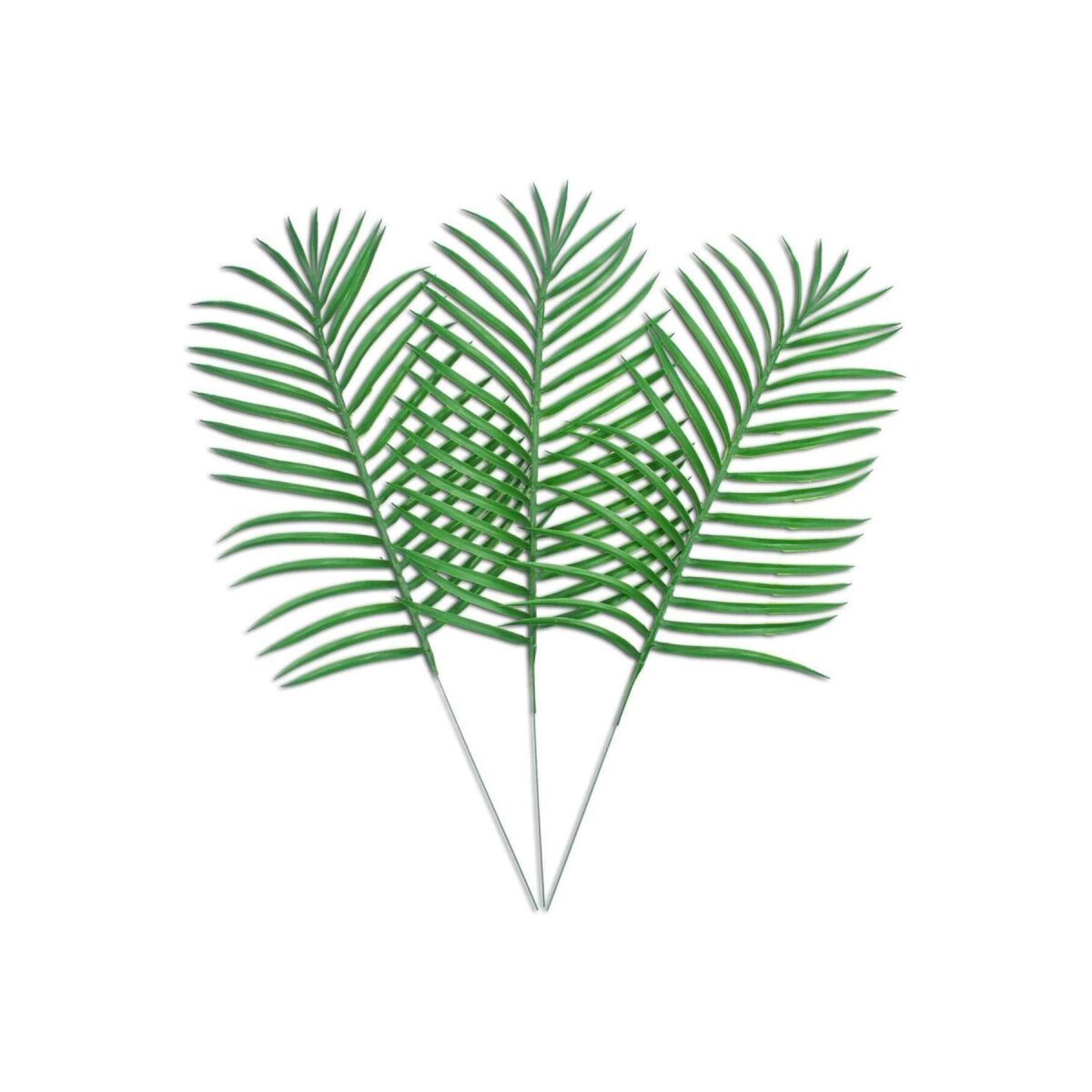 Yapay Çiçek Areka Yaprağı 3 Adet Yapay Yaprak Plastik Palmiye Yaprağı