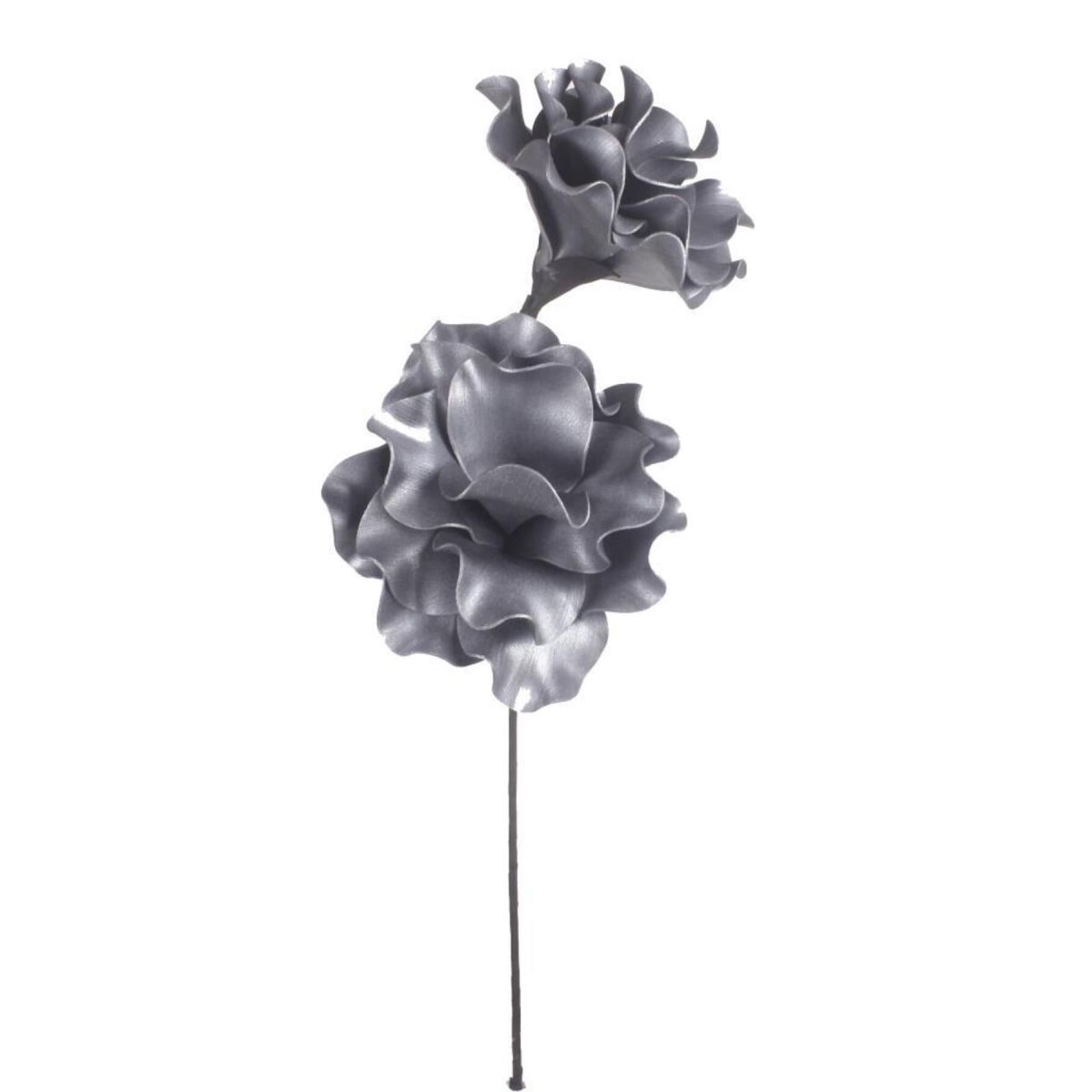 Yapay Çiçek Latex Çiçek Köpük Çiçek Siyam Gülü Gümüş