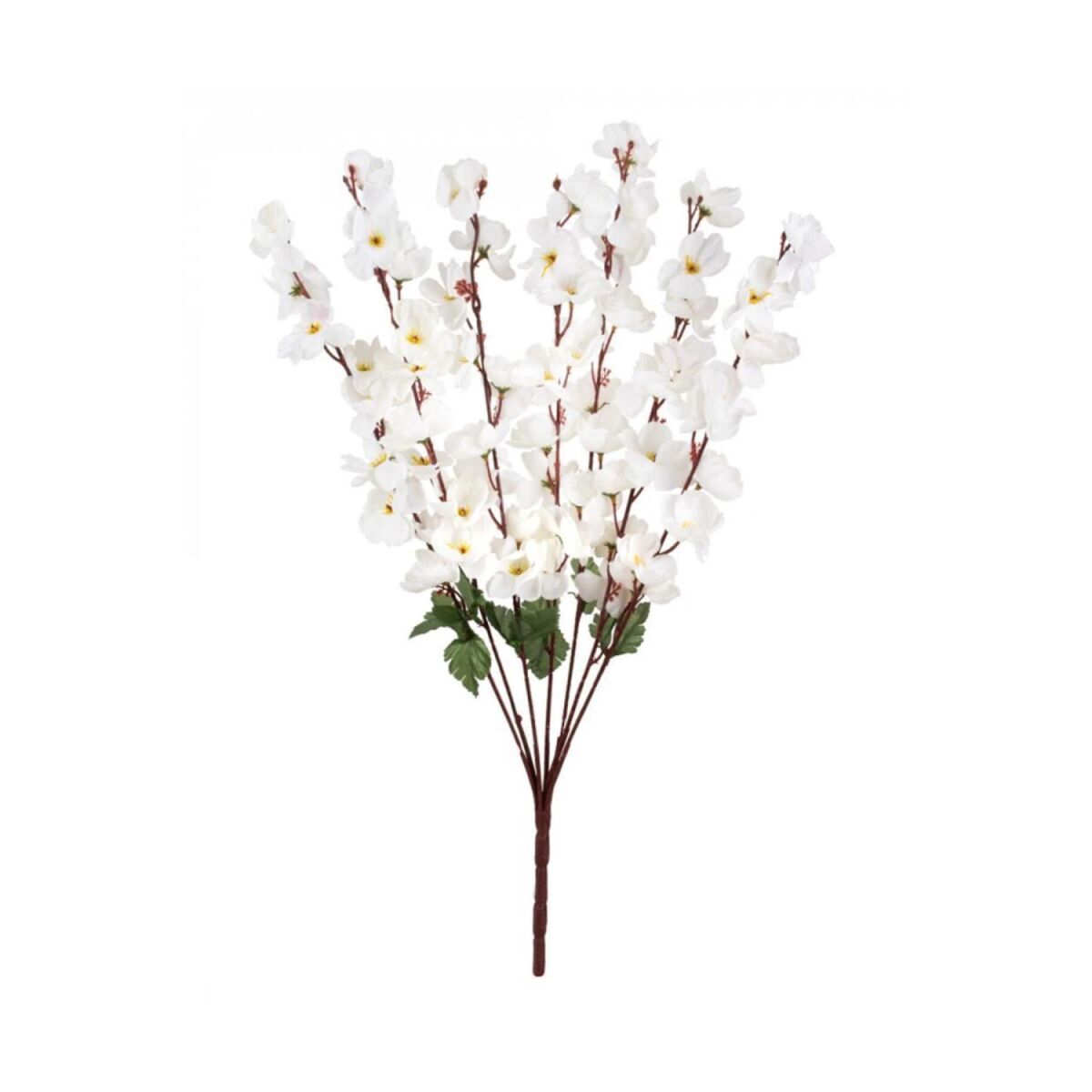 Yapay Çiçek Bahardalı Japon Kiraz Çiçeği 9 Dallı 40Cm Beyaz