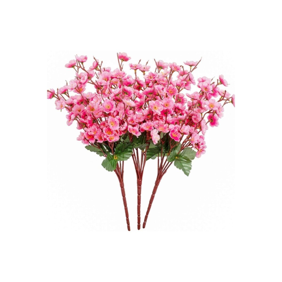Yapay Çiçek Bahardalı Japon Kiraz Çiçeği 9 Dallı 35Cm Pembe 3 Demet
