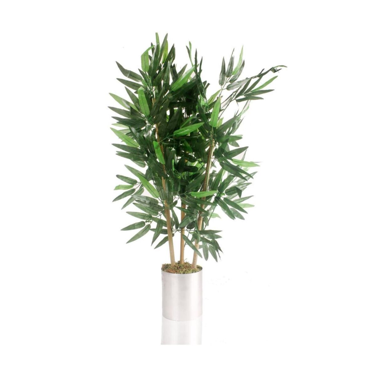 Yapay Çiçek Yapay Bambu Ağacı Paslanmaz Aleminyum Saksılı 80Cm