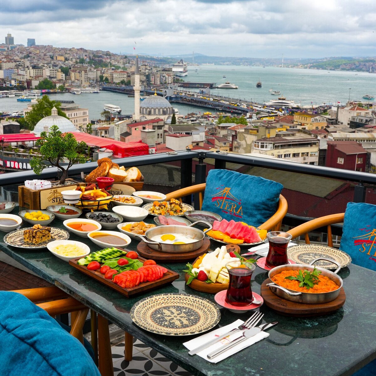 Stera Lounge The Bosphorus'da Çift Kişilik Enfes Kahvaltı Menüsü