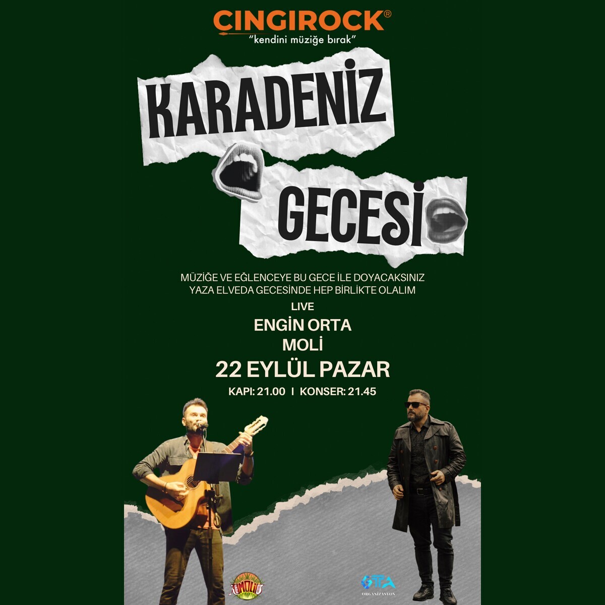 Engin Orta ve Moli İle Karadeniz Gecesi Konser Bileti