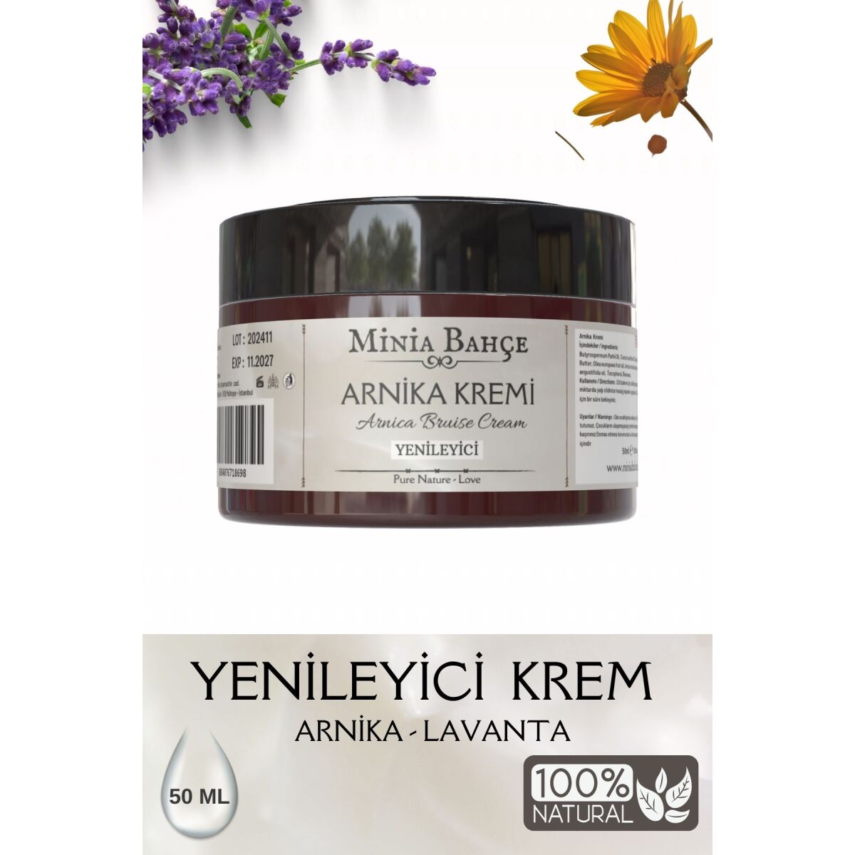 Arnika Kremi, 50Ml. %100 Doğal