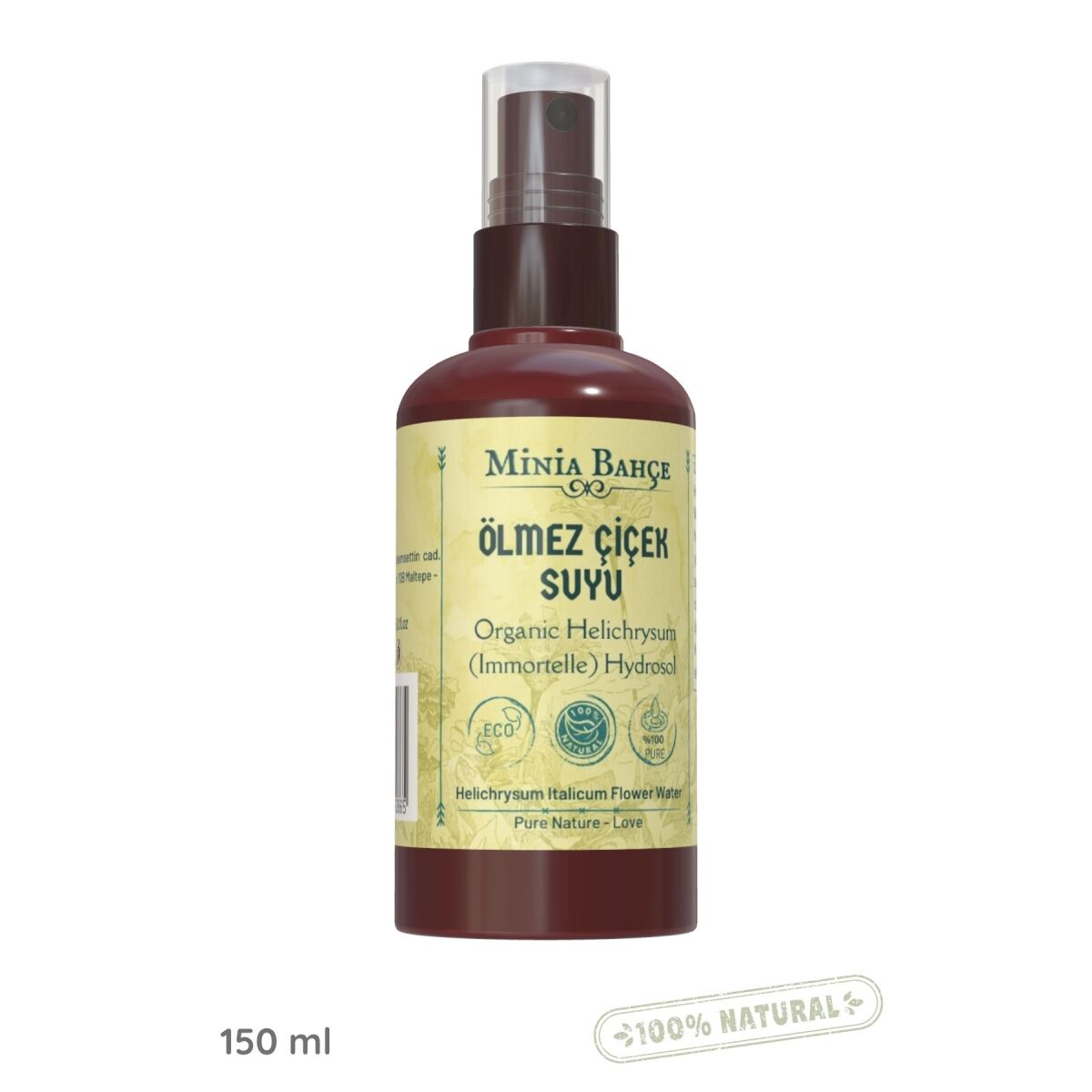 Ölmez Çiçek (Altınotu) Suyu -%100 Doğal Hidrosol, 150Ml