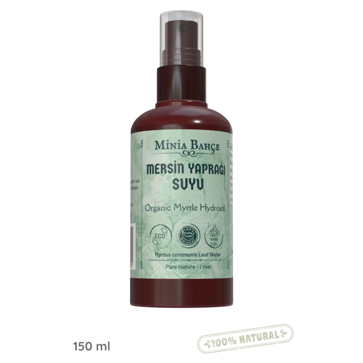 Mersin Yaprağı Suyu -%100 Doğal Hidrosol, 150Ml