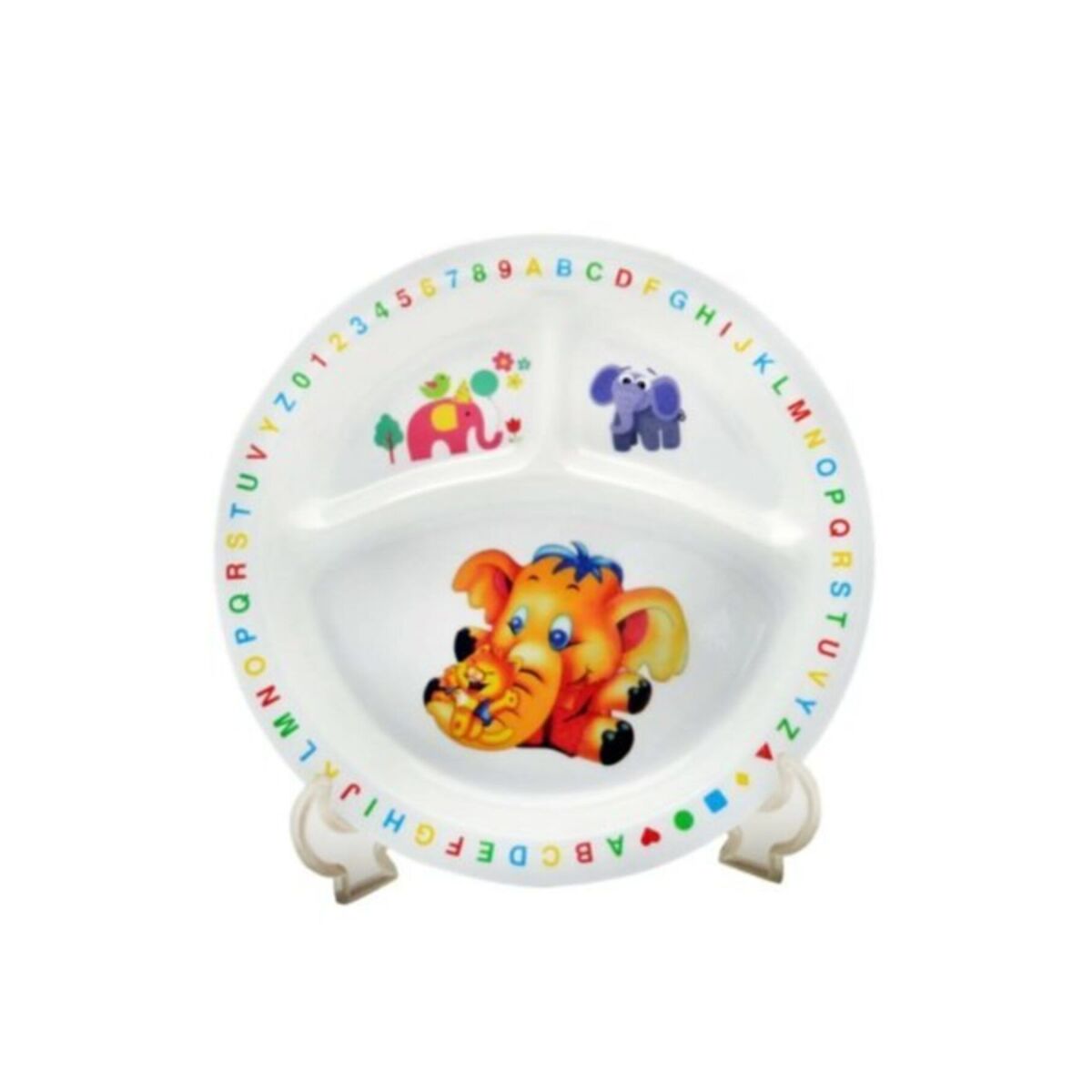 Bebek Mama Tabağı Filli Formlu 5 Li Set Melamin Oval