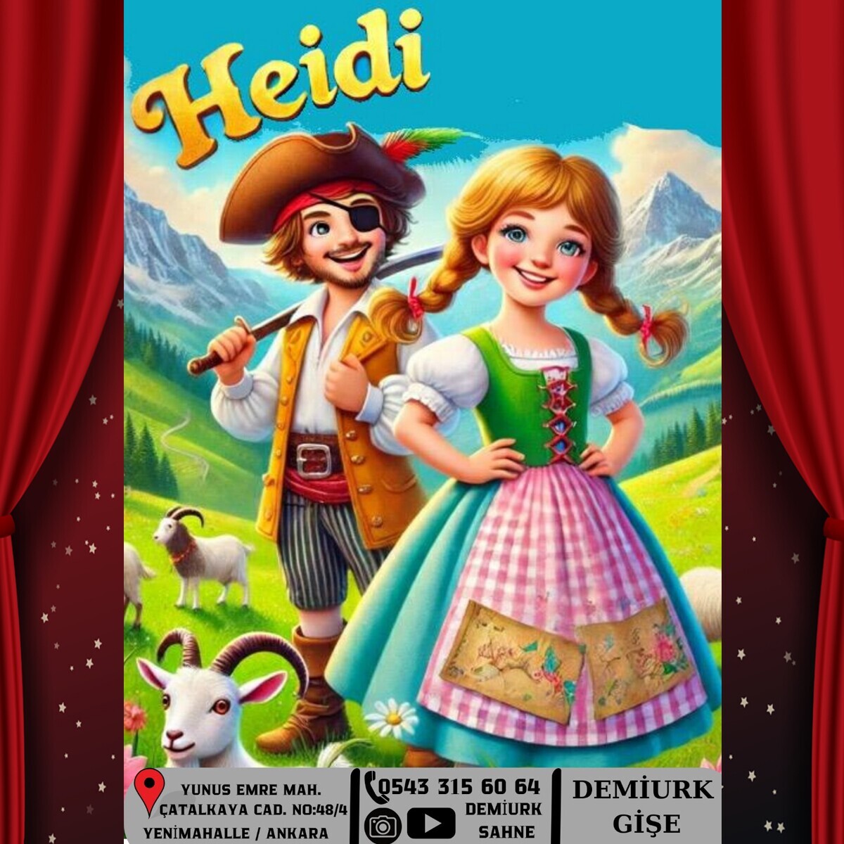 'Heidi' Müzikli Danslı İnteraktif Çocuk Tiyatro Bileti