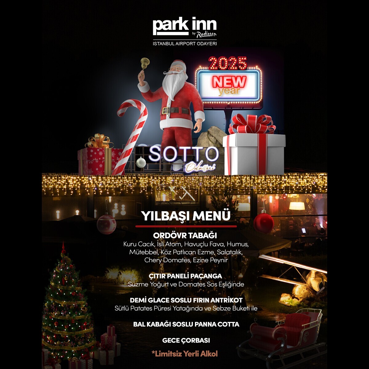 Park Inn by Radisson Istanbul Airport Odayeri’de Yılbaşı Galası Yemeği