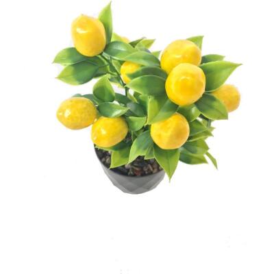 Yapay Çiçek Limon Ağacı Siyah Saksıda Ve Dekoratif