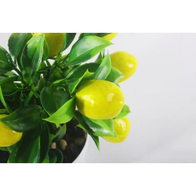 Yapay Çiçek Limon Ağacı Beyaz Saksıda Ve Dekoratif