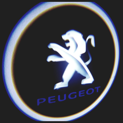 Peugeot Araçlar Için Pilli Yapıştırmalı Kapı Altı Led Logo
