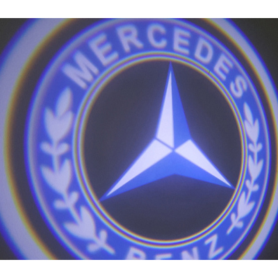 Mercedes-Benz Araçlar Için Pilli Yapıştırmalı Kapı Altı Led Logo