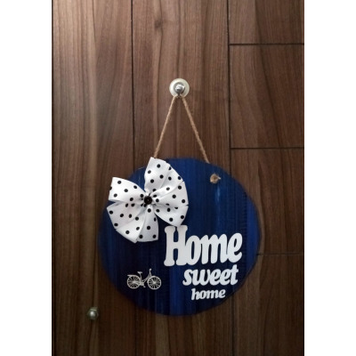 Kapı Süsü Home Sweet Home Mavi