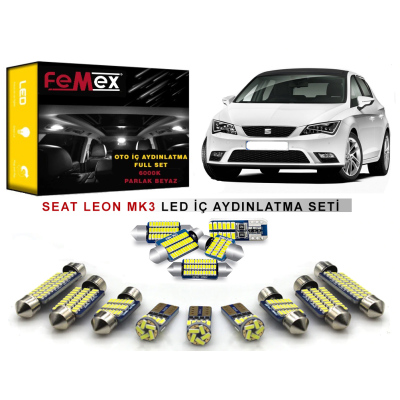 Seat Leon Mk3 Led Iç Aydınlatma Ampul Seti Parlak Beyaz