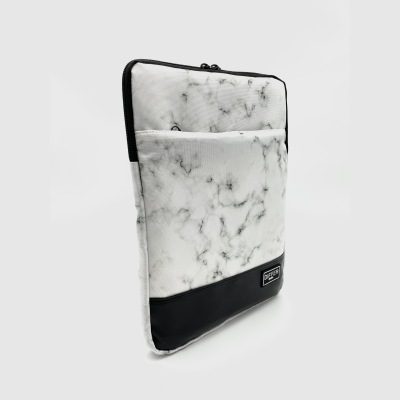 15.6'' Inç Beyaz Mermer Desenli Laptop/Macbook/Notebook/Evrak Kılıfı/Çantası