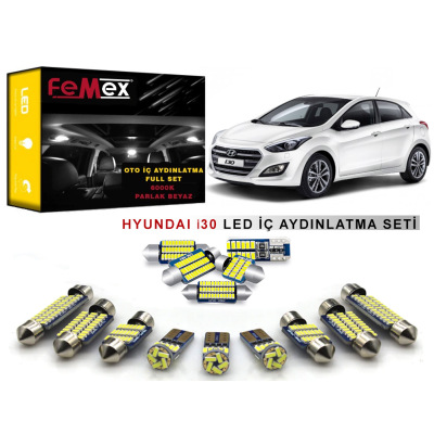 Hyundai I30 Uyumlu Led Iç Aydınlatma Ampul Seti Parlak Beyaz