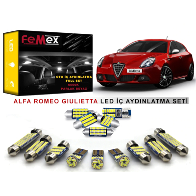 Alfa Romeo Giulietta Led Iç Aydınlatma Ampul Seti Parlak Beyaz