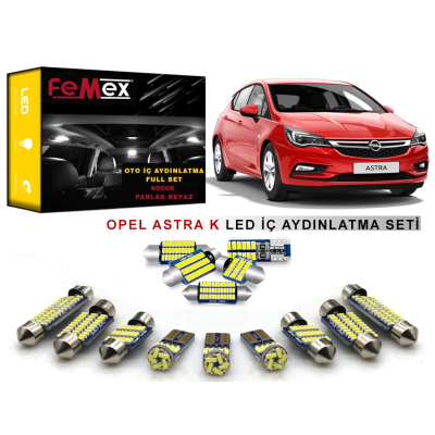 Opel Astra K Led Iç Aydınlatma Ampul Seti Parlak Beyaz