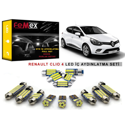 Renault Clio 4 Uyumlu Led Iç Aydınlatma Ampul Seti Parlak Beyaz